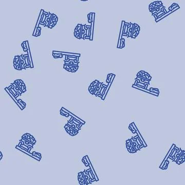 Crop agri tech line vector seamless pattern Illustrazione stock