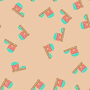 Crop agri tech vector seamless pattern Illustrazione stock