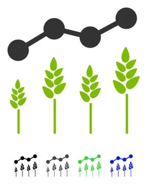 Crop Analytics Flat Icon 스톡 일러스트