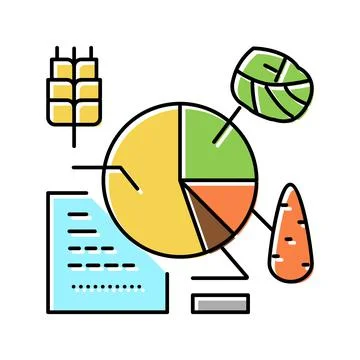 Crop analytics smart farm color icon vector illustration Illustrazione stock