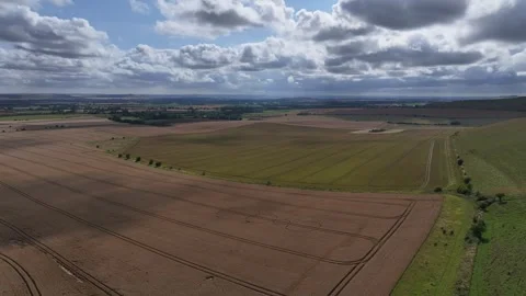 Crop Circle, Drone Epic, Alton Barnes White Horse, Wiltshire, 23rd July 2023, 4K Stock-Footage 266099344