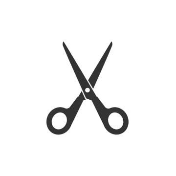 Crop, cut, cutting, scissors icon. Vector illustration, flat design. Stock Illustration