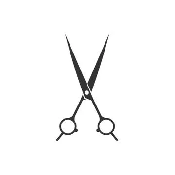Crop, cut, cutting, scissors icon. Vector illustration, flat design. Illustrazione stock