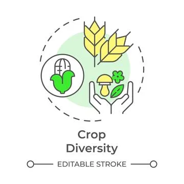 Crop diversity multi color concept icon Stock Illustration
