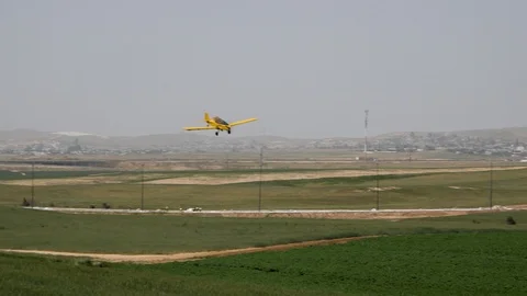 Crop duster in air Stock Footage 105961651