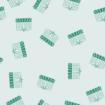 Crop duster farmer glyph seamless pattern Stock Illustration