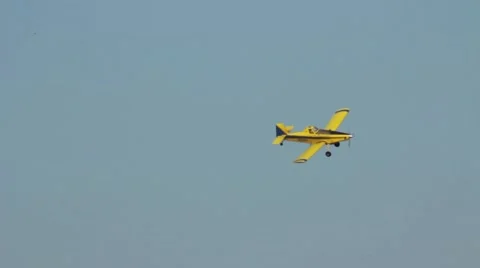 Crop duster in flight Stock Footage 41866543