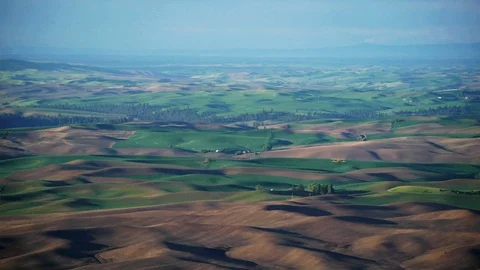 Crop duster in the Palouse Stock Footage 90685663