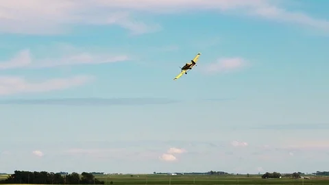 Crop Duster Spraying Fields Video stock 91792766