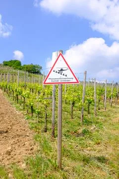 Crop duster warning sign Stock Photos
