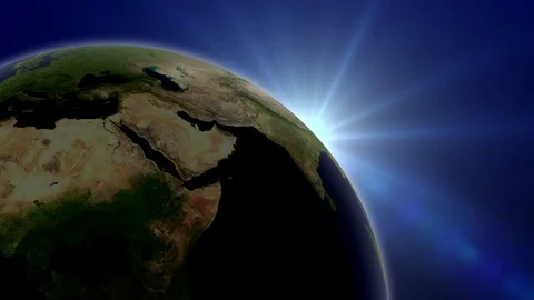 Crop Earth rotation loop with night side Stock Footage 127089330