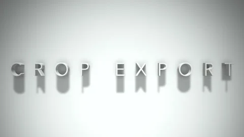 Crop export 3D title animation with shadows on a white background Stock Footage 296907053