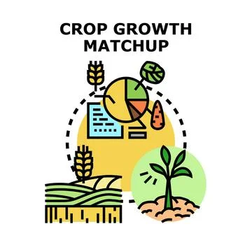 Crop growth matchup data analysis and cultivation planning Stock Illustration
