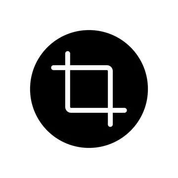 Crop icon. Simple flat logo of crop sign. Vector illustration. Stock Illustration