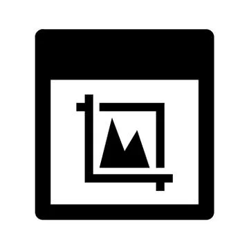 Crop Image 2 Icon Stock Illustration