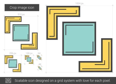 Crop image line icon Illustrazione stock