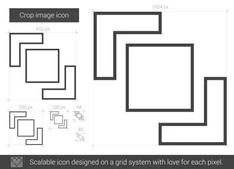 Crop image line icon. Stock Illustration