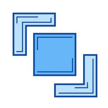 Crop image line icon. Illustrazione stock