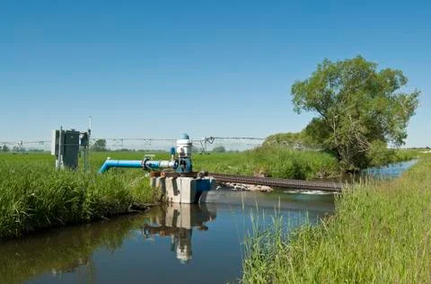 Crop irrigation Foto stock