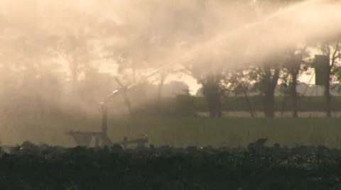 Crop irrigator working - close-up Stock Footage 26119486