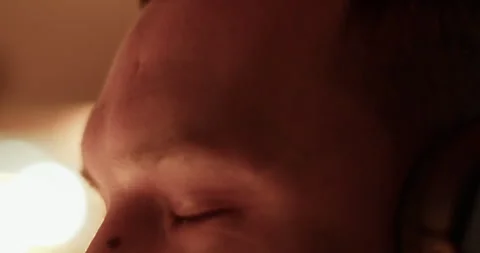 Crop man nodding head while listening to music Stock Footage 244524024