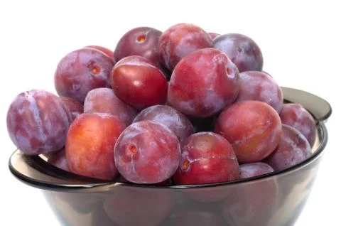 Crop of plums. Stock Photos