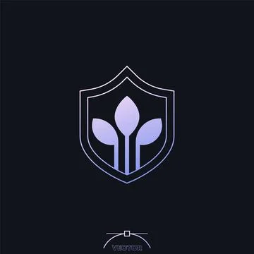 Crop protection icon with a gradient Illustrazione stock