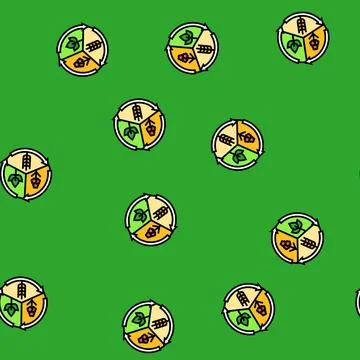 Crop rotation farmer vector seamless pattern Stock Illustration