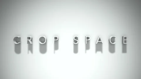 Crop space 3D title animation with shadows on a white background Stock Footage 296800005