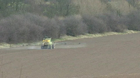 Crop sprayer 2 Rear view Stock Footage 325132