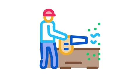 Crop spraying Icon Animation Stock Footage 145279982