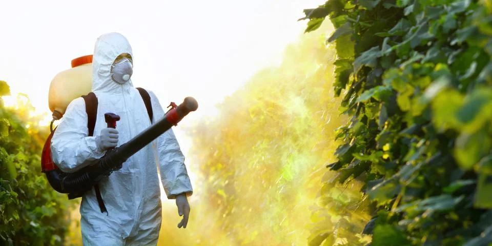 Crop spraying Stock Photos