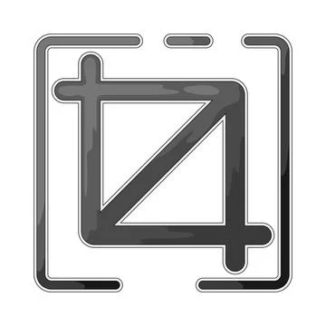 Crop tool illustration イラスト素材