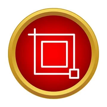 Crop tool interface icon representing image editing Ilustração Stock