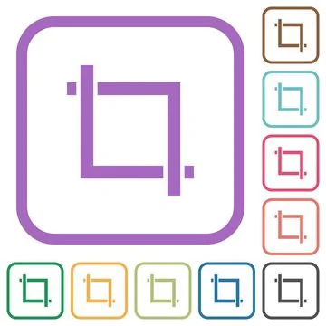 Crop tool simple icons Stock Illustration