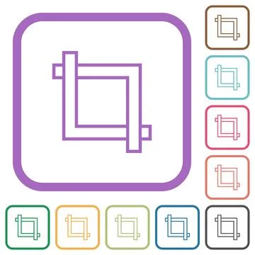 Crop tool simple icons Stock Illustration