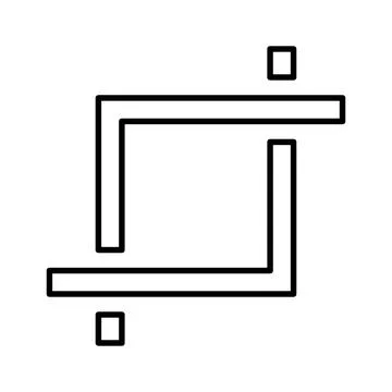 Crop, tool, transform line icon. Stock-Illustration