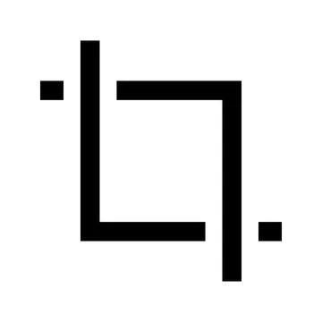 Crop, tool, transform vector icon. Stock Illustration