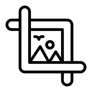 Crop tool Vector Icon Design Illustration Stock Illustration