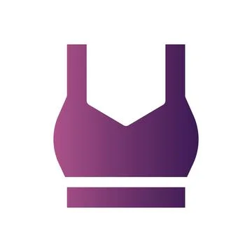 Crop top Flat Gradient icon Stock Illustration