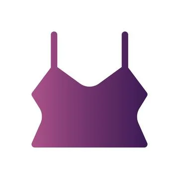 Crop top Flat Gradient icon Illustrazione stock