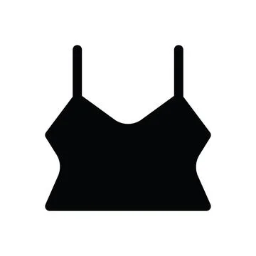 Crop top Glyph icon Stock Illustration