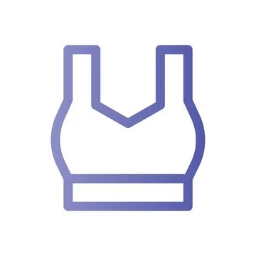 Crop top Line Gradient icon Stock Illustration