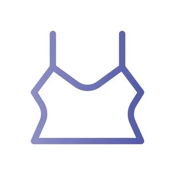 Crop top Line Gradient icon Illustrazione stock