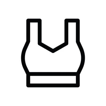 Crop top line icon Stock Illustration