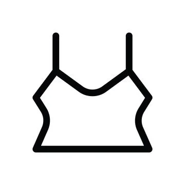 Crop top line icon Stock Illustration