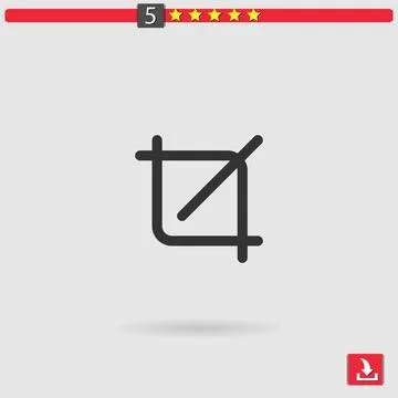 Crop vector icon Stock Illustration
