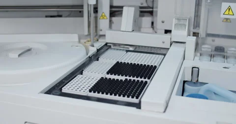 Crop view of technology laboratory center with high-tech equipment for automatic Video stock 147177695