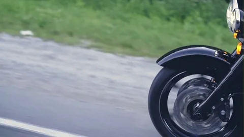 Crop wheel of motorcycle Video stock 77550491