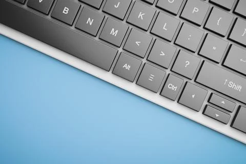 Cropped computer keyboard. Copy space. Foto stock